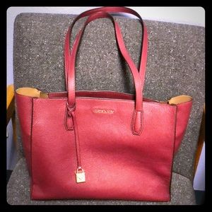 Michael Kors Mercer Top Zip Leather Tote